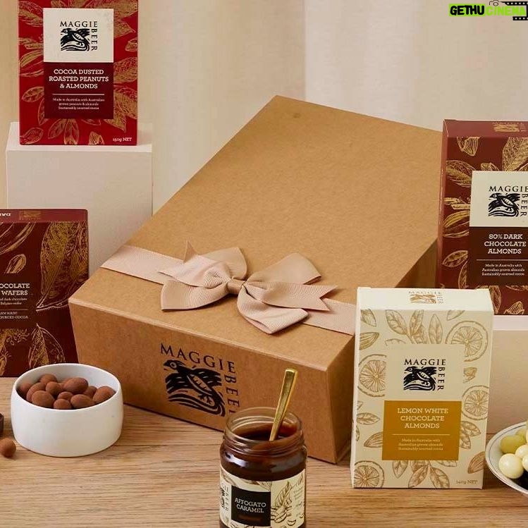 Maggie Beer Instagram - || Limited Edition While Stocks Last || Tailor-made for a choc-a-holic, Maggie's new limited edition Chocolate Lover's Box contains an indulgent array of chocolate temptations, including: - Cocoa-dusted Roasted Peanuts & Almonds 150g - Lemon White Chocolate Almonds 140g - Dark Chocolate Belgian Wafers 130g - Affogato Caramel 250g - 80% Dark Chocolate Almonds 140g Treat the chocolate connoisseur in your life. Shop today while stocks last for just $69 via the link in our bio.