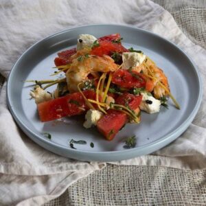 Maggie Beer Instagram - Moreish salads are a perfect light lunch or dinner during a scorching Australian summer, especially when partnered with beautifully fresh, local seafood. Which of these two salads would you choose to eat?

1: Pan Fried Scallops and Peach Salad

2: Prawn, Feta and Watermelon Salad

View the recipes for these sensational summer salads via the link in our bio.