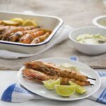 Maggie Beer Instagram - Here in Australia, we are blessed with an abundance of wonderful, fresh seafood. To help celebrate the beginning of summer, here are some delicious recipes that champion the beautiful produce of the sea. Barbecued Lemon Myrtle Prawns (pictured) Salt & Pepper Squid with Verjuice Mayonnaise (pictured) Kingfish Sashimi with Wasabi Mayonnaise (pictured) View these recipes via the link in our bio!