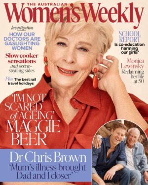 Maggie Beer Instagram - In the #June issue of #TheWeekly, #MaggieBeer talks turning 80, launching her TV series, and whether she may be ready to finally start slowing down...

Our #exclusive interview with #DrChrisBrown sees the #celebrity vet and TV host speak candidly on his special relationship with his father Graeme and the emotional side of being a vet.

We plunge head-first into the issues faced by Australian women today with a deep dive into medical gaslighting, and a hard look at whether the co-education of girls does more harm than good.

PLUS, we have an exciting announcement that means you'll be able to shop the pages of The Weekly easier than ever.

From the very best in train #travel, to #slowcook #recipes sure to warm you up this #Winter, there is so much to discover in this issue of The #AustralianWomensWeekly, in stores and on sale NOW!