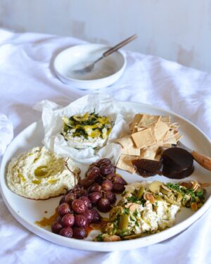 Maggie Beer Instagram - Graze the day away with a selection of moreish nibbles on a fulsome platter. Try this combination to delight your guests:
- Baked Triple Cream Brie
- Roasted Vino Cotto Grapes
- Artichoke & Verjuice Dip
- Crushed Olives with Ricotta, Almonds & Lemon

Find these recipes via the link in our bio as part of our Make It a Maggie Easter eCookbook; simply join the Maggie Beer Food Club to receive your free copy (if you're already a member, find your eCookbook in the My Account section of the Maggie Beer online store).

Tag a friend who you'd love to share this platter with!

#makeitamaggieeaster #grazingplatter