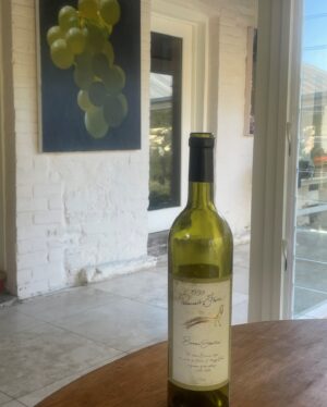 Maggie Beer Instagram - "Colin brought up from the home cellar a lone bottle of Semillon 1999 found hidden in the corner. Can you believe it was still beautiful, drinking the rich, golden hues of an old wine and peach aromatics, still alive in the glass.

Given that this vintage is our 50th year as grape growers and from our small wine label, it was a lovely memory of earlier times.

We’re half tempted to go back to that simpler label design by our friend, Rod Schubert, a local artist of note. All in all a beautiful trip down memory lane; the painting of grapes by Robert Hannaford on the veranda just seemed to top it all off."

- Maggie Beer