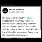Maggie Gyllenhaal Instagram - Go to credo23.com/AIinFilm for video demos of #ai abuses of actors. @_justinebateman_ @sagaftra @gaardsars @jakegyllenhaal @jamieleecurtis @jessicachastain @dakotajohnson etc