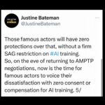 Maggie Gyllenhaal Instagram - Go to credo23.com/AIinFilm for video demos of #ai abuses of actors. @_justinebateman_ @sagaftra @gaardsars @jakegyllenhaal @jamieleecurtis @jessicachastain @dakotajohnson etc