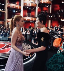 Maggie Gyllenhaal Instagram - Congratulations @jessicachastain 🖤