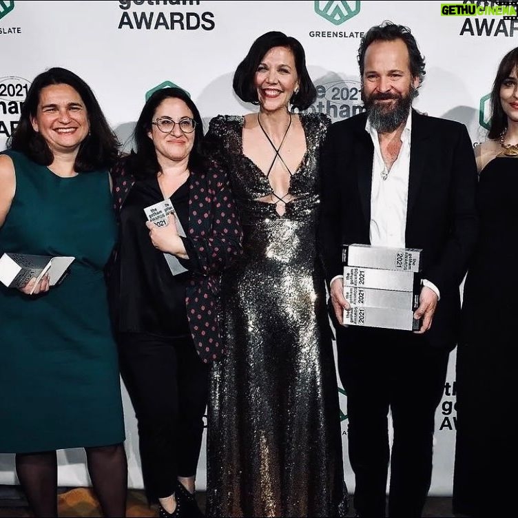 Maggie Gyllenhaal Instagram - Thank you @gothamawards What an incredible night. I felt like I was dreaming. @thelostdaughterfilm @petersarsgaard @dakotajohnson @netflixfilm