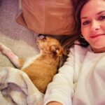 Maggie Lawson Instagram - Adopted this little one on Christmas Eve. His name is Linus and I love him so much. ❤️🐾 . . . Thank you @apurposefulrescue for scooping this little angel from the shelter (and for all you do). And thank you @eaglerockpups for fostering and loving him. ❤️❤️