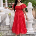 Mahi Maheswari Instagram - 👗 @myroopamsboutique. #Clothing #Hair #Joint #Hand #Hairstyle #Photograph #Shoulder #Leg #One-PieceGarment #Smile #Neck
