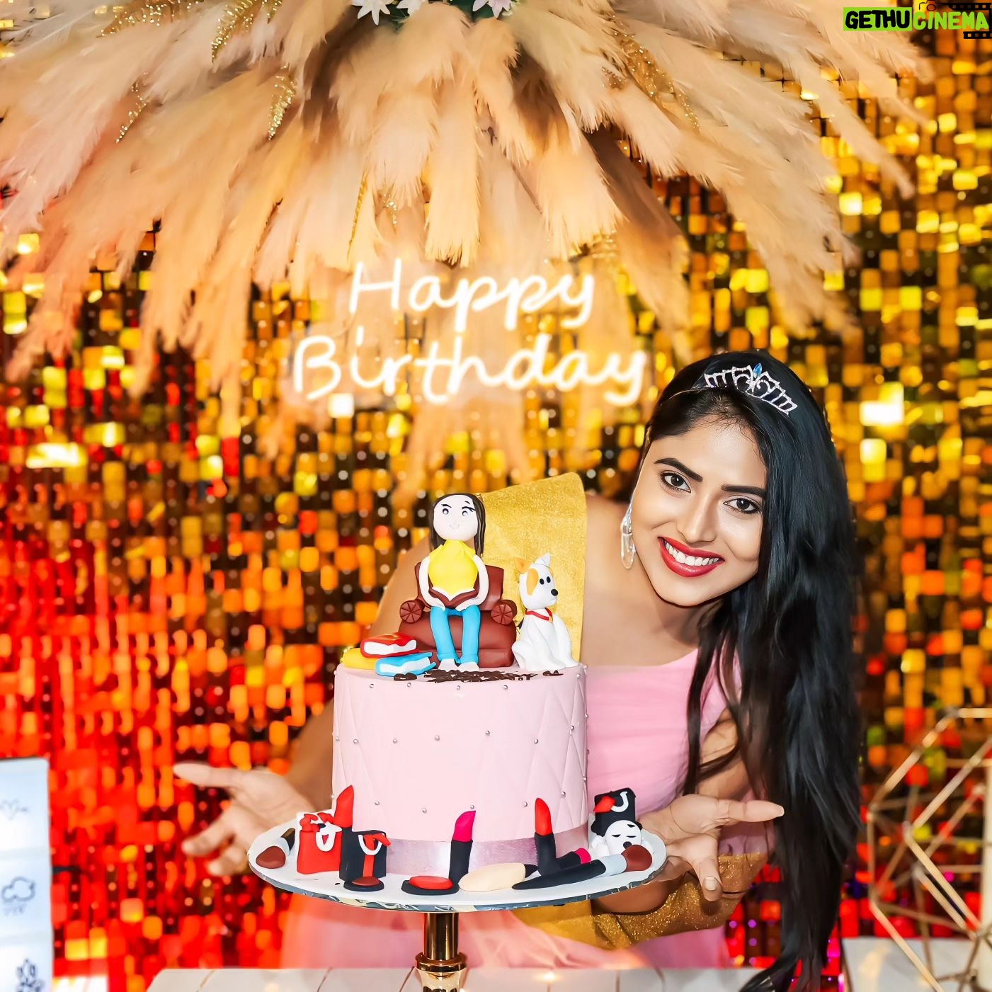Mahi Maheswari Instagram - Outfit by👗:::@srimedhasbotique Decoration celebration by:::@bingetown_in . After living another year, I’m thankful to God that he has blessed me so much- and that I’m a real blessing to others. Happy birthday to me. . #style #follow #like #fashion #instagood #photooftheday #picoftheday #smile #girl #followme #instalike #cute #instadaily #me #beautiful #food #art #selfie #fun #friends #look #igers #happy #nature #bestoftheday #model #captionplus