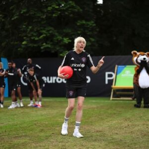 Maisie Adam Instagram - Attempted to lead the inaugural @socceraid Eurocamp Games yesterday and it quickly descended into pure chaos, due largely to my total lack of authority on the pitch (and a total lack of respect from my footballing colleagues thank you very much!!) 
England might have nabbed that win, but that’s all they’re getting. Game on. Tune into itv tonight at 6pm to watch the World XI go for our 6th successive victory!