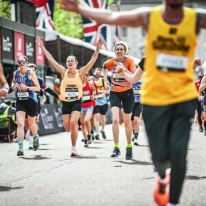 Maisie Adam Instagram - Got my photos through from the London Marathon. These cost me £33 so DM me for modelling enquiries @voguemagazine @victoriassecret @stormmodels 

(fyi that’s Jelly Baby dust on my shorts 💕✨)

#GirlsWhoRun #RunnerGirl #RunningAesthetics