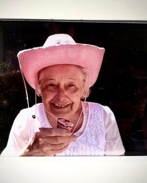 Maisie Adam Instagram - My brilliant Nanna passed away on Saturday, exactly one month after our last shared birthday. 
I absolutely adored her. She was a truly phenomenal woman with an incredibly witty sense of humour, an impeccable style and love of bold colours, and she had the kindest heart I’ve ever known. 

Whoever you were, she would instinctively hold your hand within 5 seconds of you sitting down with her. When she held your hand she would always comment on how cold they were before following that with a smile and “You know what they say about people with cold hands? Cold hands, warm heart”. 

She was one of those people who did life exactly how you’re meant to do it. Fully, with a sense of humour, fierce determination, and a flat-out refusal to be told she couldn’t do something.

She was my Nanna, but to be honest she was a best mate as well. She gave me so much over the years; endless advice, life motto’s, jokes, tips, and catchphrases which I’ll pass on to my grandchildren one day. 
She taught me how to tell the time. 
She told me to never bother with people who are unkind. Ever.
She let me use her landline to vote for One Direction to win X Factor because “they seem like nice boys”.
She was just the best.

To spend a minute with this woman was a hoot, so to have had thirty years with her as my Nanna was the treat of a lifetime.

I’ll miss her so much, but every time I hold someone’s cold hands I’ll think of the woman with the warmest heart. 
Dorothy Adam 24.01.1930 - 24.02.2024 ❤️

1. Newby Hall miniature railway being graced with her presence
2. seriously considering adopting this lamb that came in to visit her Care Home 
3. She would constantly try on Mike’s glasses which resulted in a bit of a Barry Cryer aesthetic
4. when I took this photo of her and my brother and she decided to shake his hand, resulting in it looking like an announcement of a League Two player signing a loan deal for the rest of the season
5. post-Panto, seconds away from saying “Cold Hands Warm Heart” to me. 
6. Seconds away from saying “Cold Hands, Warm Heart” to Mike. 
7. Christmas dinner 
8. The original inspiration for the album art of Lady Gaga’s ‘Joanne’
9. Birthday Queens 👯‍♀️
10. ❤️