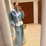 Maja Bohosiewicz Instagram - Pytanie brzmi, co wystaje zza mojej nogawki? 😜 bardzo jestem ciekawa kto zgadnie 😂. Outfit by @lecollet