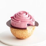 Maja Vase Instagram - Blackcurrant vanilla choux #fastelavnsbolle 💘🌀 RECIPE to you 🏷️👇🏻 CRAQUELIN 30 g all-purpose flour 30 g cane sugar 30 g cold butter CHOUX 50 g whole milk 50 g water 50 g butter 1/2 tsp caster sugar 1 nip salt 50 g all-purpose flour 75 g eggs  VANILLA PASTRY CREAM 40 g egg yolks 60 g caster sugar 10 g all-purpose flour 10 g corn starch 250 g whole milk 1/2 vanilla pod  BLACKCURRANT COMPOTE 20 g caster sugar 1 g pectin 70 g blackcurrants 10 g lemon juice BLACKCURRANT MERINGUE 100 g caster sugar 30 g water 60 g egg white freeze-dried blackcurrant powder ASSEMBLY AND DECORATION dark chocolate discs freeze-dried blackcurrant powder  cornflowers INSTRUCTIONS 👇🏻