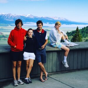 Majandra Delfino Instagram - My husband’s height is commented on so much it’s now given ME a complex on his behalf. Weirder still is that the majority of his besties are the identical height, which I find to be a smart move on all their parts. Travel in a pack and at least be gawked at in the safety of your innermost circle. What people can’t see is that they’re the sweetest men too. What a group to find. Here is three out of the dozen of the “On or around 6’4” Gentle Giants Club”. What a great group. (They also all possess gigantic senses of humor and keen eyes for monochromatic skyline matching....I, on the other hand, think it’s a fine idea to river raft in white shorts.)