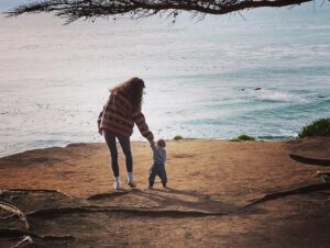Makenzie Vega Instagram - as this moment actively occurs, I look back at this memory and relive in this experience, over and over.... as many times as i can. 
...I want to remember how little you are right now, to look at you and realize that this is the smallest little “You” that I’ll ever know.... to look at each little funny looking Pitter-patter step of yours and take it in for how innocently incredible it is.... and to allow the moment to replay beneath the surface of my senses, reaching each nerve, and filling up the empty space within my lungs, to the fuzzes on the back of my neck.
All at the same time, this feeling is so unbelievably happy, and it’s so unbelievably sad....
I love you so much that it pulls at my heart. I feel like the word that resonates is, “More.” And I feel like when I’m 60 years older it’s the same word that will resonate with me when I think back at this moment with you...
I want to give you More love than I am capable of giving. I want More from myself for you. I’ll wish I spent More time looking at each dimple in your skin.... appreciating how miraculously perfect you were put together. 
I wish for “More” from this world for you and I want More kindness from this world for you.... and sensitivity, and open-heartedness. 
I want more God from people’s hearts for you. 
I just want more for you. 
Of myself, of time, of love... of you. 

I love you More than I’ll ever be able to tell you or show you... and that’s a melancholy hue that makes everything that much more uniquely felt.... a flaw, or a vulnerability of imperfection... and it allows me to feel each moment with you that much More.