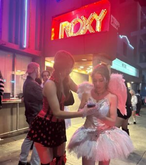 Makenzie Vega Instagram - My sweet little ladybug sister brought me out.
Twas nice playing dress up with my best girly, but I still prefer home 😂 
👵🏻 🛌 🫖