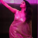 Malavika Sreenath Instagram – Adding Glitters to your feed ✨

For Movie Title launch event 🪩

Shot by @muzammilmooza 
Styled by @amritha_lakshmi___ @styledby_al_ 
Make up & hair @makeover__by__akhila 
Saree @rutha__designs__ 
Jewels @alameen_fashion_jewels 

Special thanks @anamika_sreenath @aftha.b
