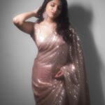 Malavika Sreenath Instagram – Adding Glitters to your feed ✨

For Movie Title launch event 🪩

Shot by @muzammilmooza 
Styled by @amritha_lakshmi___ @styledby_al_ 
Make up & hair @makeover__by__akhila 
Saree @rutha__designs__ 
Jewels @alameen_fashion_jewels 

Special thanks @anamika_sreenath @aftha.b