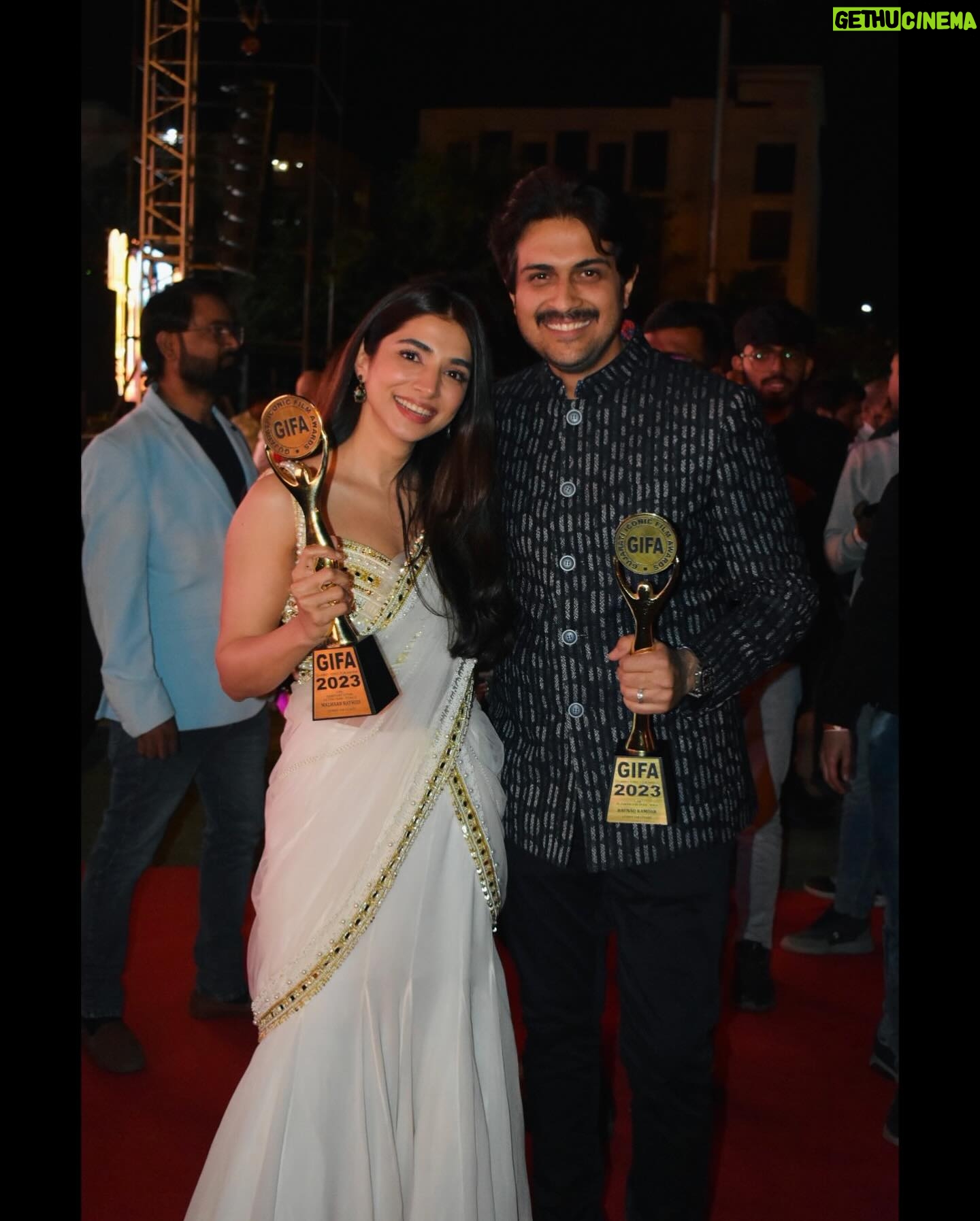Malhaar Rathod - 4.6K Likes - So this happened on Women’s day and Maha Shivratri 🥹
I am incredibly grateful to the @gifaofficial for honoring me with the Best Debut Actress Award. This recognition means the world to me, and I am truly humbled by it. Thank you @vaidyanisarg and @sanjaychhabriaofficial for giving me ‘Myra’ Thank you @randeria_siddharth @raunaqkamdar @vyomanandi @_shivamparekh for being the best coactors i could have asked for.A big hug to the amazing team behind ‘Hurry Om Hurry’ for their support.This award is as much theirs as it is mine. My amazing parents and sisters for their unwavering support and love . Thank you @aalishaa_28 for being so patient with all my auditions 🥹
So grateful for my darling @anubhavvbansall for always pushing me & guiding me 🫶🏻
Thank you all for believing in me and for making this journey unforgettable.
And last but not the least a Big Thank You to the Gujarati industry for such a warm welcome ❤️
Thank you @mamta_jadhav06 for making me look beautiful in your gorgeous saree 🥻❤️🤗
Har har Mahadev 💫