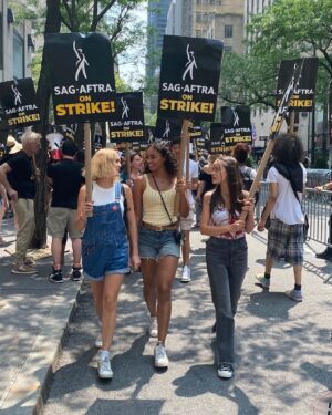 Malia Pyles Instagram - leaving NY with a wish ⋆
for me at 12 and for me at 52 
that the industry which I devoted my life to will continue to change as the world around it does 
…for all my fellow actors, writers, and dreamers, that we will receive the respect and fair contract we deserve for the time and labor film making requires. 
I hope that we are met with the same humanity we actively strive to capture and create. ❤️ Proud of my union. Proud of the WGA. Protect the heartbeat of the art and picket! #sagstrong #sagstrike
