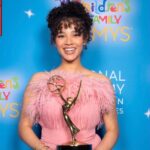 Malia Baker Instagram - Mo, Ms Em and @maybelline !! So grateful to have been nominated alongside this girl :) 👗 @eliesaabworld 💄 @maybelline by @melissa.hernandez 💍 Gramma’s closet 💇🏾‍♀️ by me :)) #sustainablefashion choices by @albrightfashionlibrary
