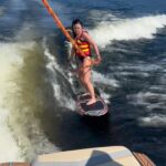 Malia White Instagram – What an epic way to wrap up our trip to Scotland! This sunny weather was perfect for a lake day! Wakesurfing is something I grew up doing but don’t get to do often anymore. Doing it behind a brand new Nautique made it that much better! 🤙
Shout out to Morgan for being the best instructor @lochlomondwakeboard and @scotlandnautique for the ride! ⚓️