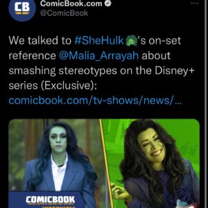 Maliah Arrayah Instagram - What a wildly fun experience🥰💚. Just wanted to quickly thank everyone for all the love and support of the show @shehulkofficial and sending/commenting your support and love for the show💜💚💚💚 
.
If you’re interested in checking out this interview (which I absolutely loved) where I was asked about body image :) hit the link in the bio💚💜
.
Thank you @comicbook for wanting to chat 🥰💚