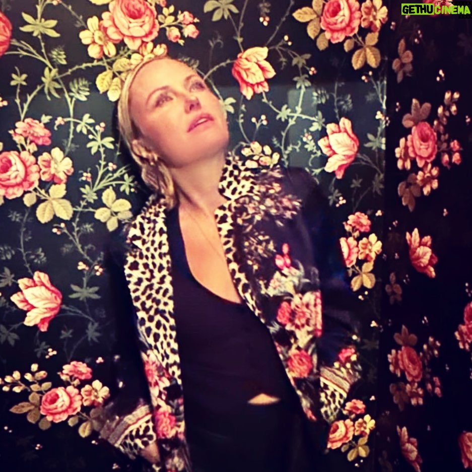 Malin Åkerman Instagram - Fitting in like a wall flower 🌸 #girlsnight 📸 @marandahair