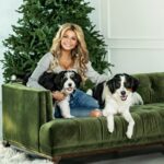 Mallory James Mahoney Instagram - It’s Almost Time to switch from regular anxiety to Fancy Christmas Anxiety! But at least I have these two snuggle babies to get me through! @the.lord.stanley and #PenaltyKiller (PK)🎄🎅🏻🛍🤣💖 #lovepuppies #girlandherdog Photographer: @majorimagesstudio Hair: @a_clough and @holliwoodhair Glow: @kalonbronzeandbody