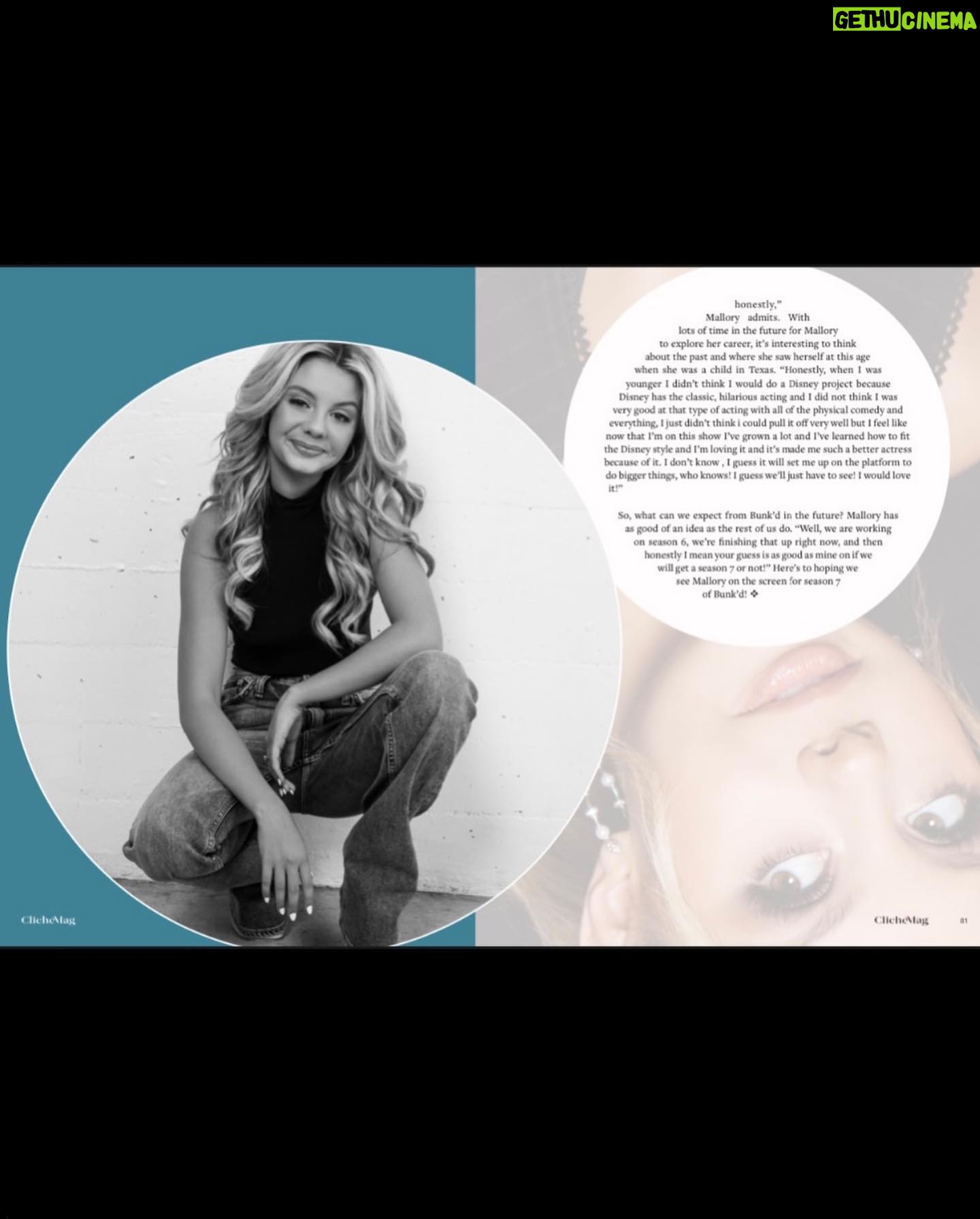 Mallory James Mahoney Instagram - Thank You for the Fun New Magazine Feature Article in @clichemag 💖💖 hope you check it out friends🥰