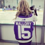 Mallory James Mahoney Instagram - Thank you so much @tcuhockey for inviting me and being so kind and generous! I had a fantastic night 💜🏒💜🥅💜#GoFrogs #hockey #PuckDrop