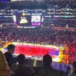 Mallory James Mahoney Instagram – Thanks for the sweet night in the suite for the @lakers game @disneychannel 🏀💜💛💜🏀