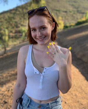 Mandalynn Carlson Instagram - I said yes! 💍🥰 
.
.
Patrick and I took a much needed mini vacation where he surprised me big time with a proposal! I was so shocked and it was so perfect. So excited to start this new chapter of our lives together 😇😇 I’m so thankful and blessed to have a fiancée that is so wonderfully loving. 
.
11.3.20
.
.
.
#engagementring #engagementphotos #engaged #engaged💍 #fiance #fiancee #fiance💍 #engagementparty #isaidyes #isaidyes💍 #natureretreat #naturewalk #couplesinlove #fiancé