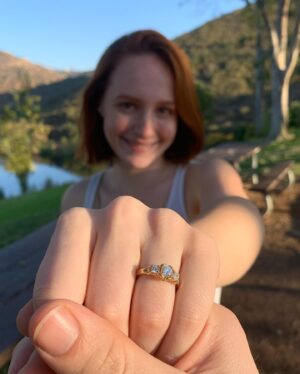 Mandalynn Carlson Instagram - I said yes! 💍🥰 
.
.
Patrick and I took a much needed mini vacation where he surprised me big time with a proposal! I was so shocked and it was so perfect. So excited to start this new chapter of our lives together 😇😇 I’m so thankful and blessed to have a fiancée that is so wonderfully loving. 
.
11.3.20
.
.
.
#engagementring #engagementphotos #engaged #engaged💍 #fiance #fiancee #fiance💍 #engagementparty #isaidyes #isaidyes💍 #natureretreat #naturewalk #couplesinlove #fiancé