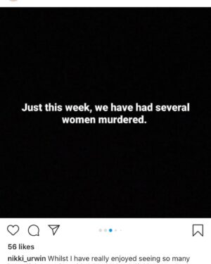 Mandalynn Carlson Instagram - Challenge accepted from @helen561 #womensupportingwomen i thought @nikki_urwin did a wonderful job explaining the meaning behind this challenge so please swipe to read her post and follow @auturkishculturalclub for updates on how we can help and stay informed on why this is so important. 
.
.
.
#turkishfemicideawareness #womenempowerment #protectwomen #challengeaccepted #womenempoweringwomen #womensrights #feminism