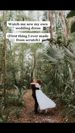 Mandalynn Carlson Instagram - Making my own wedding dress from scratch was the most empowering feeling 😊👰🏼‍♀️💍