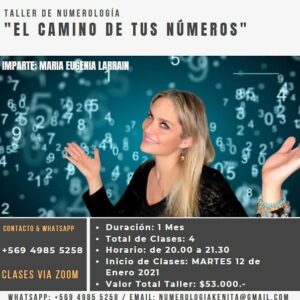 María Eugenia Larraín Instagram - El Taller de Numerologia que te ayudará a conocer los mensajes e información que hay en tu Fecha de Nacimiento, que es tu código Numérico Personal... y asi poder hacer grandes cambios en tu vida!!! Los espero... inicio Taller, este martes 12 Enero!!! Un abrazo grande