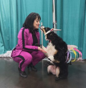 Mara Wilson Instagram - Fun at #GalaxyConColumbus! Hanging out with @kathleenherles (AKA Dora the Explorer), a cute stuffed cat, a truly creative Mrs. Doubtfire cosplayer, and an adorable dog named Sidney!