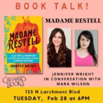 Mara Wilson Instagram – SO THRILLED to be talking about #MadameRestell at @chevaliersbooks! This timely story of a bold, brilliant, complicated woman, and the times she lived in was a fascinating read — and a joy to narrate!

Come see me (the audiobook narrator) in conversation with the author, @jenashleywright! TICKET LINK IN BIO!

And even if you can’t make it, you can still pre-order this important book now! It was just named to the American Booksellers Association March 2023 Indie Next List, and it’s a book I’ve been recommending to everyone. (Even my cat, though she was content just to chew on the cardboard the books came in.)