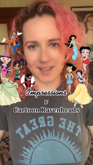 Marcella Lentz-Pope Instagram - Raven head?  Raven haired? More cartoon hair color impressions… and sorry dad for not even coming close to goofy 🤦‍♀️