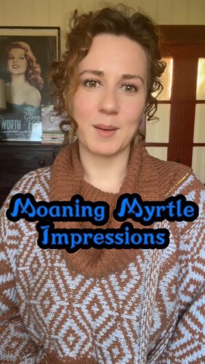 Marcella Lentz-Pope Instagram - This is my audition for voicing Moaning Myrtle in any of the Harry Potter video games or at the @wizardingworld theme park.
~ Iconic casting with Shirley Henderson in the films.