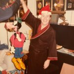 Marcella Lentz-Pope Instagram – Christmas 1984 (before I was born) while my dad was voicing Goofy for Disney.  We still have that puppet☺️
**The gold records are my dads from various projects he voiced.  A lot of Disney as well as Star Wars read alongs and others.