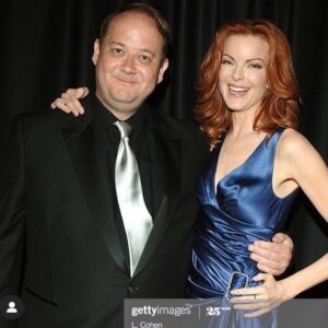 Marcia Cross Instagram - Happy Birthday Marc Cherry!!
I miss you, I love you and I will be forever grateful to you for letting me bring BREE to life. 
I am desperately cleaning and wiping and sweeping.. it was much more fun to act it! XO
♥️♥️♥️♥️♥️♥️♥️♥️♥️
🎉🎉🎉🎉🎉🎉🎉🎉🎉
#marccherry #marccherryismyhero #desperatehousewives
#breevandekamp #grateful