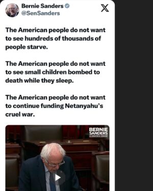 Marcia Cross Instagram - Thank you @sensanders for your moral leadership. 
A brilliant speech from beginning to end.