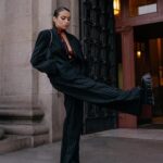 Margo Dumas Instagram - THE BEST STREET STYLE IN MY LIFE 📸💦 @bordunova.a REALLY!🥹 Outfit check: Suit @zara Chocker/lngr @zhilyovalingerie.pl Loafers/bag @prada