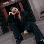 Margo Dumas Instagram - THE BEST STREET STYLE IN MY LIFE 📸💦 @bordunova.a REALLY!🥹 Outfit check: Suit @zara Chocker/lngr @zhilyovalingerie.pl Loafers/bag @prada