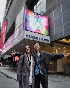 Mari Madrid Instagram - A brief update while we’re in the middle of a dream storm. Took these photos a few days ago on our 15 year being-a-couple-anniversary - which was also our first work day inside a Broadway theater as director/choreographer. Couldn’t have written it and even if you did we wouldn’t believe it. So much to say on this later but for now… Broadway, here we come. - @onemoretimebway opens June 22 / previews May 13. Tix at our bios #onceuponaonemoretime #broadway #aapiheritagemonth