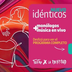 María Carámbula Instagram - Monólogos ➕ Música en vivo

🗓 3, 10, 24 de junio y 1 de julio ⏱ 20 hs.
📍 Multitabaris Comafi (Av. Corrientes 831 - CABA)

🆓 ENTRADA GRATIS
Conseguí tu entrada en el teatro los días de función, desde las 19 hs., hasta agotar el aforo disponible.

Actúan: Dalia Gutmann, Osqui Guzmán, María Carámbula, Diego Gentile, Victoria Almeida, Cristian Sabaz, Ingrid Pellicori, Gonzalo Urtizberea, Malena Figó, Daniel Campomenosi y Manu Fanego

Dirigen: Mey Scápola, Agustín Rittano, Paula Marull, Gabriela Biebel, Adrián Cardoso, Leonor Manso, Pablo Rago, Gonzalo Martínez, Mariela Asensio y Carla Scatarelli

Textos de: Josefina Barcellandi, Lucila Rubinstein, Maríano Saba, Lucía Peirone, Lorena Velázquez, Victor Malagrino, Mariano Monsalvo y Julio Pol

Suenan:
3/6: Gloria Carrá - Piter Josami Torres
10/6: Gloria Carrá - Piter Josami Torres
24/6: Benito Cerati
1/7: Esteban Morgado - Julia Morgado

🔺Coordinación Dramatúrgica: Mauricio Kartun
🔻Dirección general: Daniel Veronese