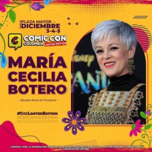 María Cecilia Botero Instagram - Nos vemos en @comicconcolombia este 4 y 5 de diciembre en Medellín para hablar de #Encanto @plazamayormed ¡Los espero! 🦋🌈🌻🇨🇴